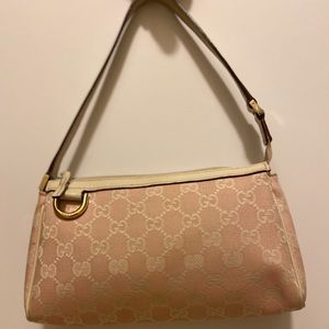 SOLD Pink Gucci abbey d ring monogram pouchette
